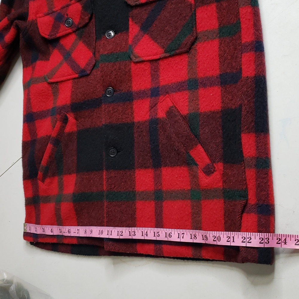 Vintage Woolrich Mackinaw Buffalo Plaid Hunting Jacket Size 42 Lumberjack Thick - Picture 12 of 16